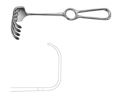 КОРТЕ РЕТРАКТОР 4-ЗУБ. ТУПИЙ45X55MM